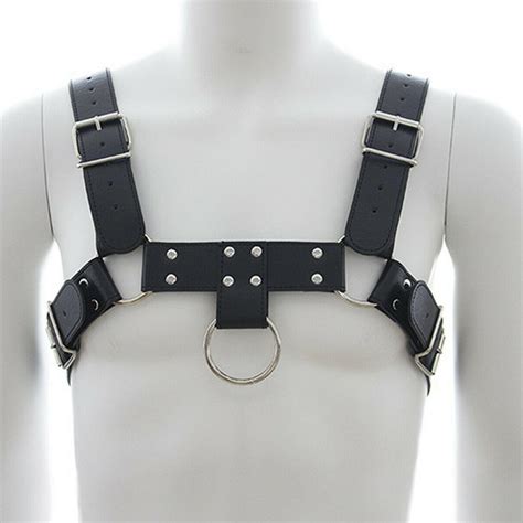 leather chest harness men's